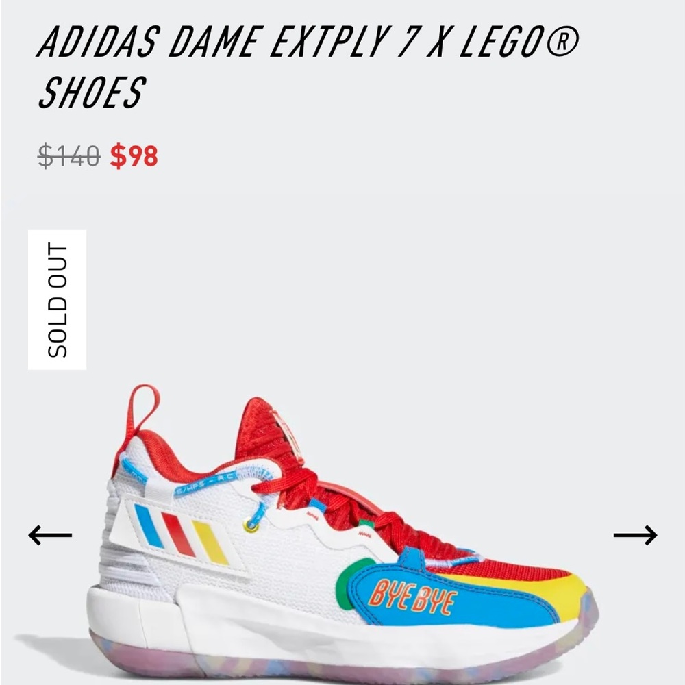 ADIDAS LILLARD Lego junior shoes